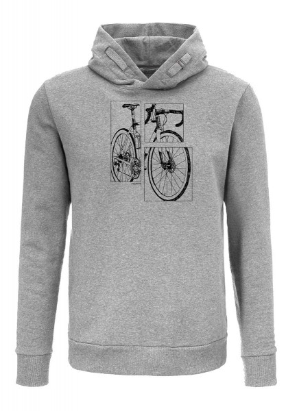 Greenbomb Bike Cut - Star - Hooded Sweater Men
